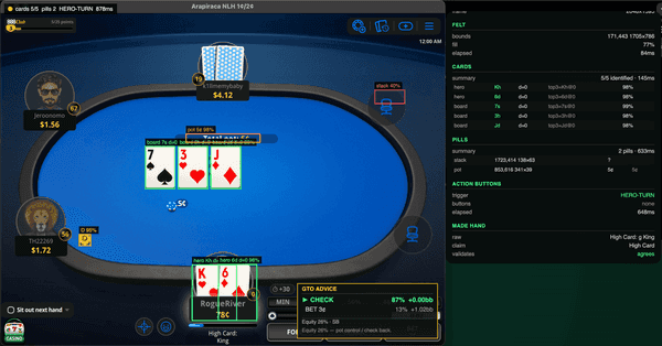 Screenshot of GTO Trainer